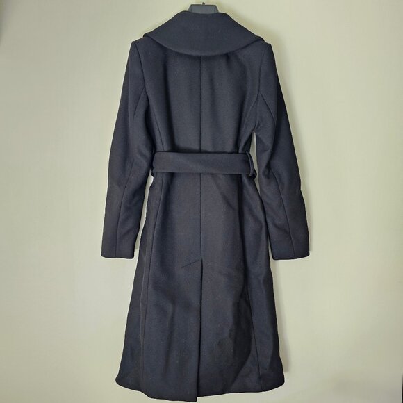 Reiss Cody Long Length Larger Lapel Wool Coat - 2016 - Black - Sz UK6/US2 - Picture 2 of 16